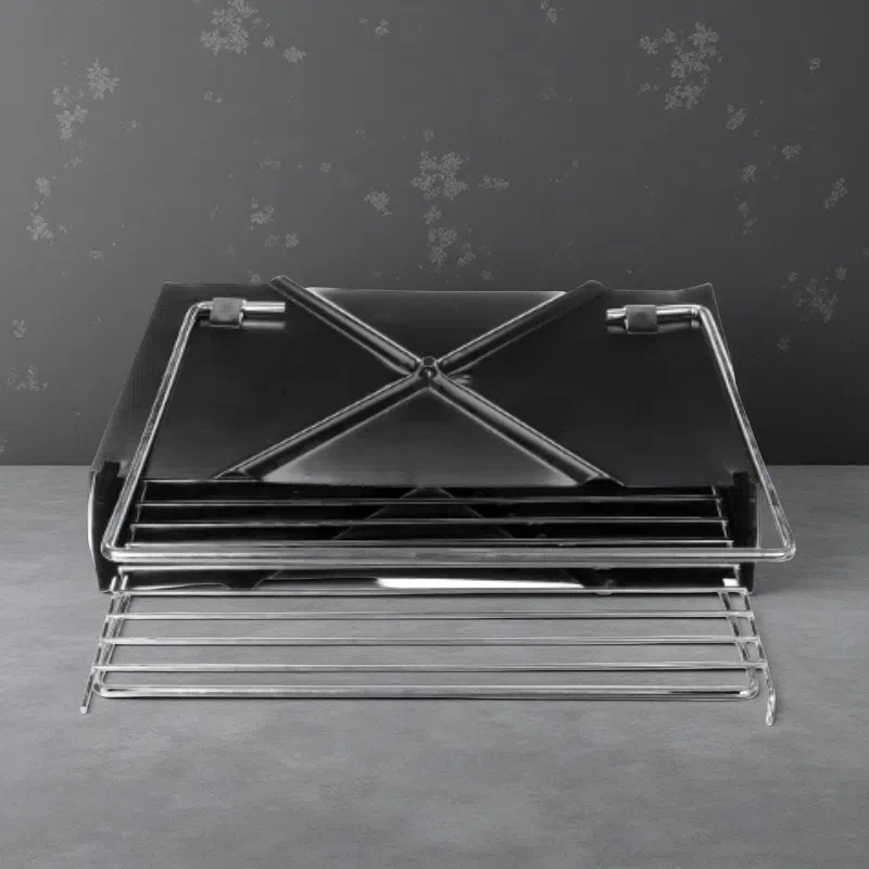 Portable Folding Stainless Steel BBQ Grill – Compact, Lightweight Charcoal Grill for Camping & Picnics