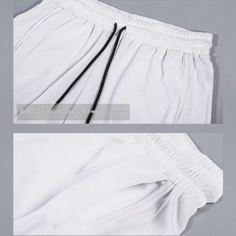 Breathable Quick-Dry Casual Sports Mesh Fabric Shorts – Lightweight Loose Fit with Micro Elasticity