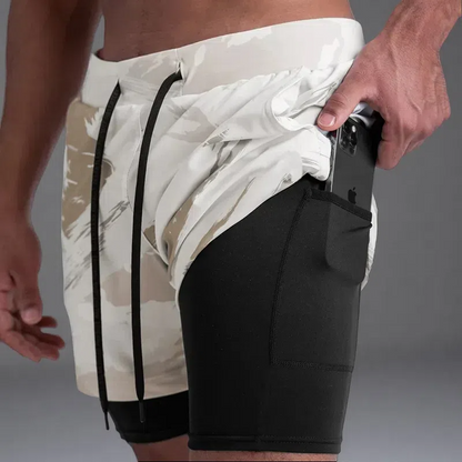 Double-Layer Quick-Dry Running Shorts – Casual & Sporty Comfort