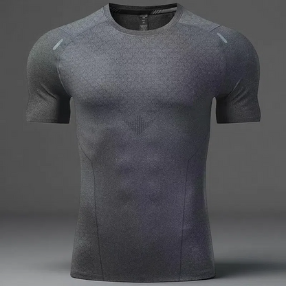 Men’s Stretch Quick-Drying Sports T-shirt – Running & Workout Top Dark Gray