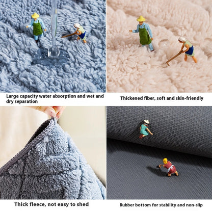 Rhombus Plush Absorbent Floor Mat – Soft & Machine Washable Bathroom Door Mat