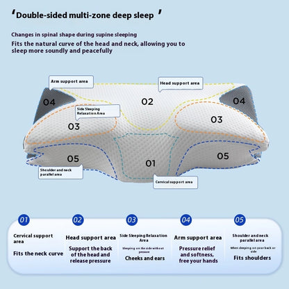 Bull Horn Memory Sleep Pillow – Ergonomic Neck Support for Deep Rest