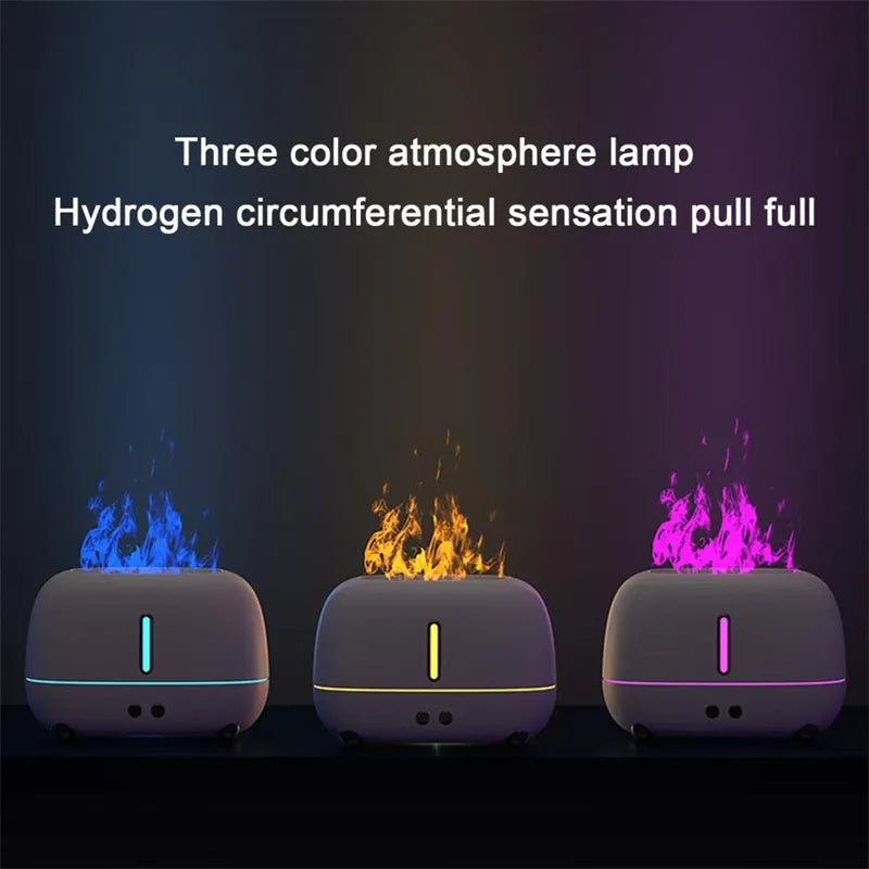 Newest RGB Flame Aroma Diffuser – 130ml 3D Colorful Volcano Humidifier