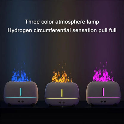 Newest RGB Flame Aroma Diffuser – 130ml 3D Colorful Volcano Humidifier