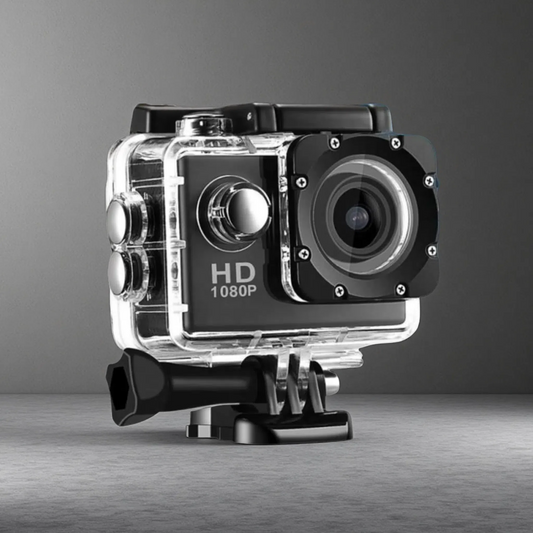 HD 1080P Action Sports Waterproof DV Camera – Compact Outdoor Adventure Cam Black