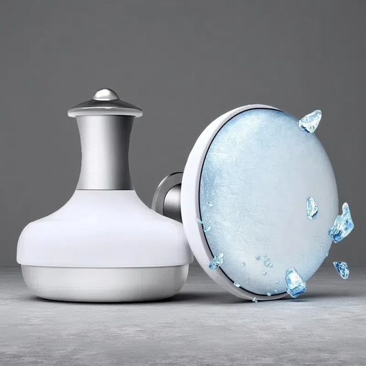 Cold Therapy Ice Cone Beauty Instrument – Home Skin Care Device for Pore Shrinking & Lifting White 2pcs