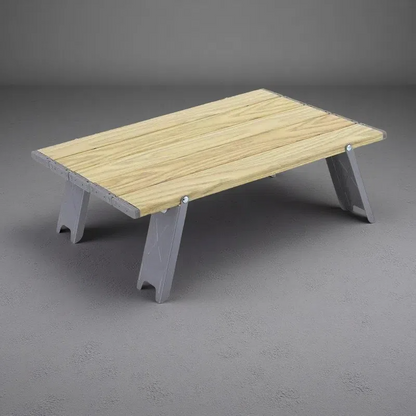 Outdoor Ultralight Portable Mini Aluminum Alloy Table – Folding Camping & Travel Table Wood Grain Generation 1