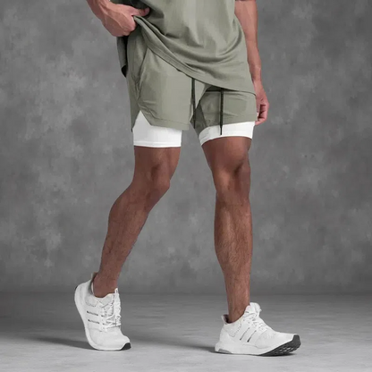 Double-Layer Quick-Dry Running Shorts – Casual & Sporty Comfort