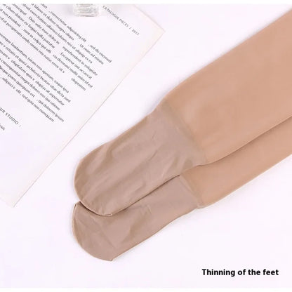 Women's Autumn & Winter Nude Feel Fleece-Lined Leggings – Invisible Shaping Thermal Pantyhose