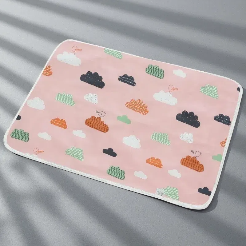 Cartoon Cotton Breathable & Waterproof Baby Changing Pad – Soft, Absorbent & Durable for Newborns 3 Style 80x110cm