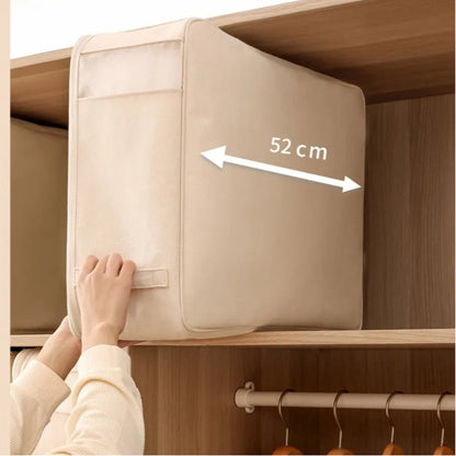 Tianshan Cotton and Linen Visual Window Clothes Quilt Organizer Bag – Cube Storage Box