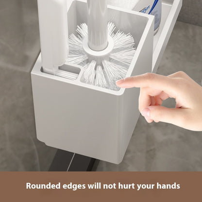 Wall-Mounted Toilet Brush Set – Long Handle, No Dead Angle Cleaning, 2-Brush Pack
