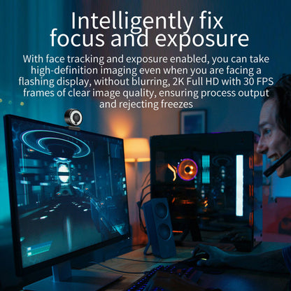 Private Model Beauty 4F Auto Focus USB HD Webcam – 2K Live Streaming with Night Vision