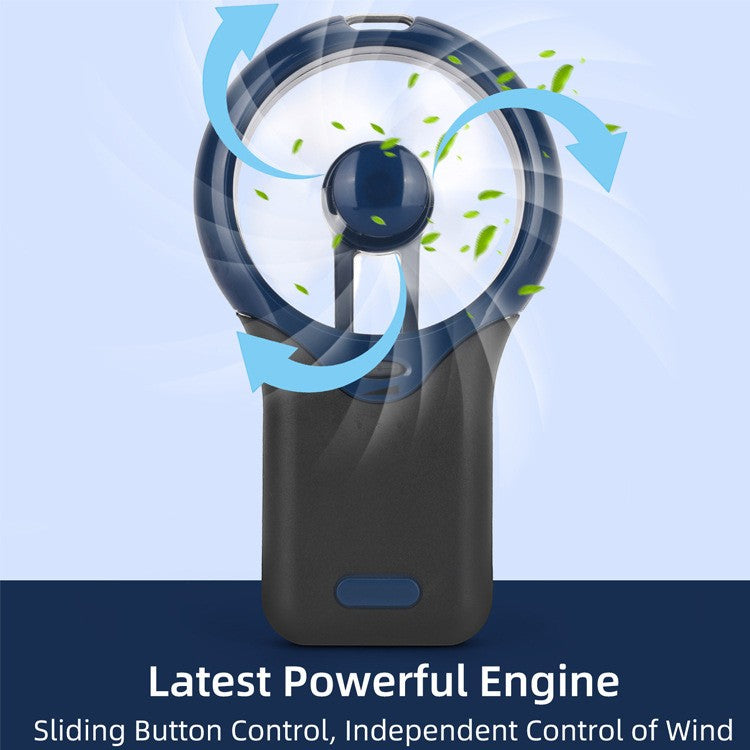 Hanging Neck Mini Portable Silent Fan – Mechanical, Battery-Powered, Adjustable Speed