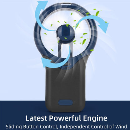 Hanging Neck Mini Portable Silent Fan – Mechanical, Battery-Powered, Adjustable Speed