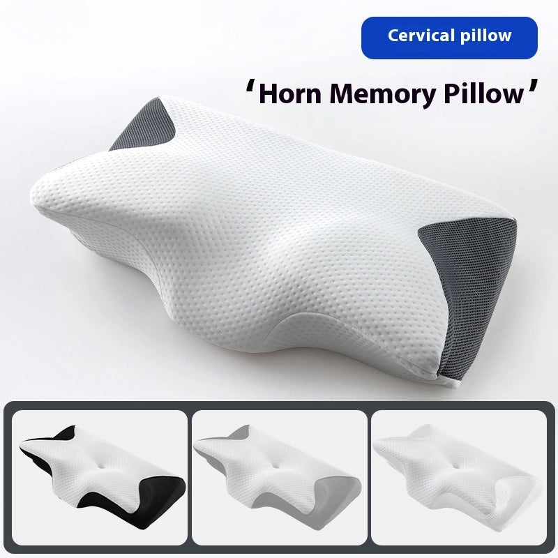 Bull Horn Memory Sleep Pillow – Ergonomic Neck Support for Deep Rest