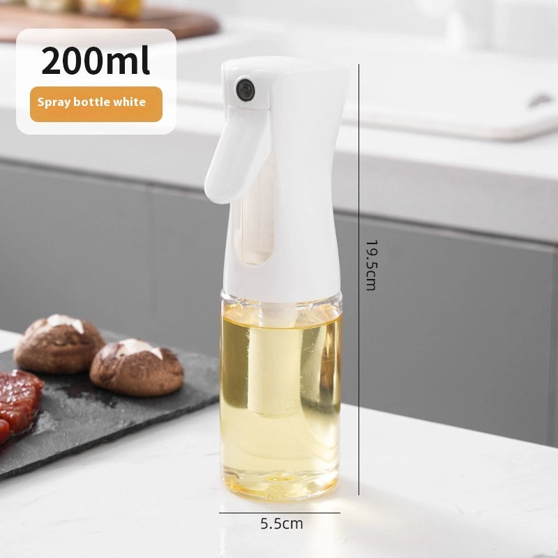 Kitchen Oil Spray Bottle – High-Pressure Atomization for Precise Cooking Control White Transparent 200ml