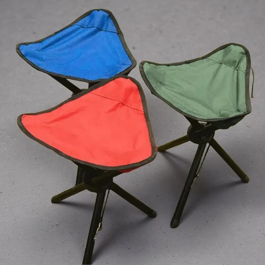 Camping Folding Chair – Heavy-Duty Tripod Stool with Waterproof Oxford Cloth Seat