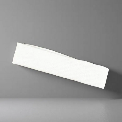 Exercise Hair Band – Retro-Inspired Stretch Headband for Yoga & Workouts White