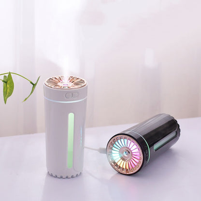 Wireless Air Humidifier with Colorful Lights – USB Rechargeable Cool Mist Diffuser for Car & Home