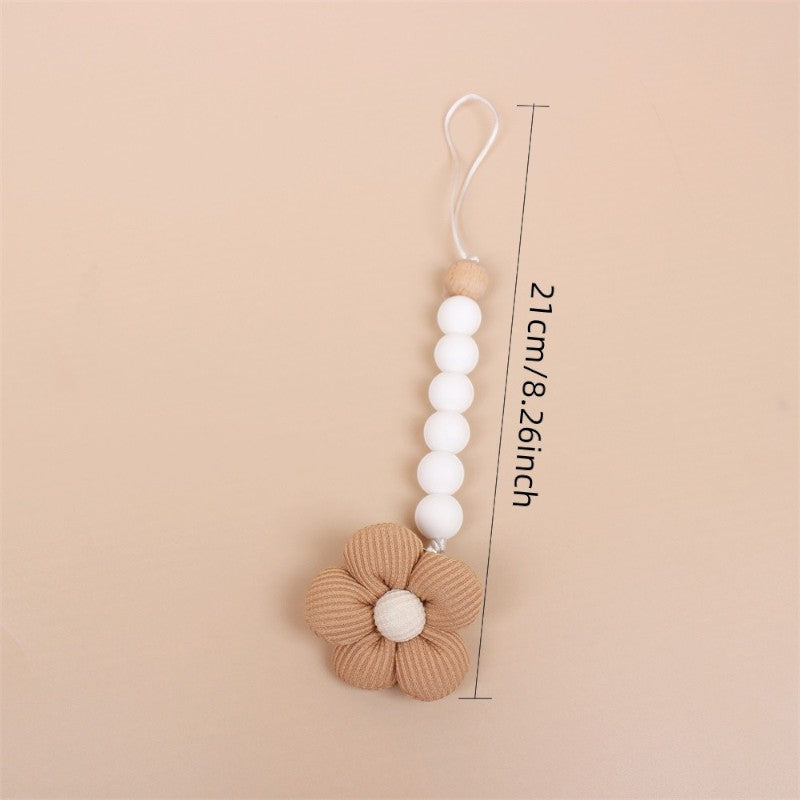 Anti-Drop Baby Silicone Beads Pacifier Clip – Safe & Stylish Teether Accessory