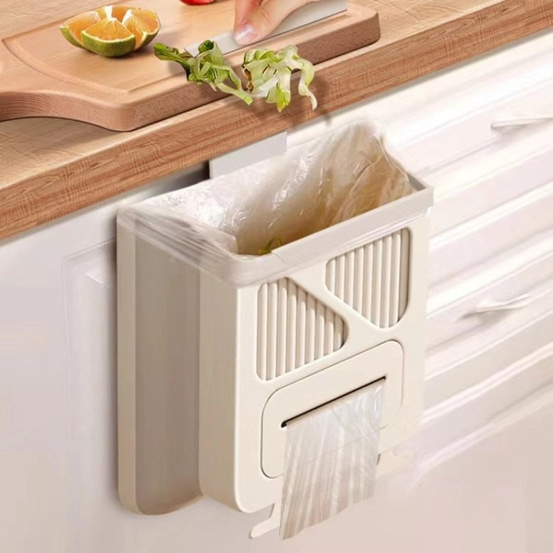 Kitchen Trash Can – Wall-Mounted Foldable Waste Bin for Modern Homes