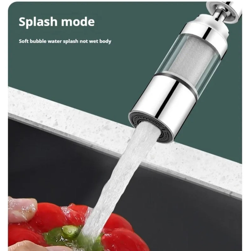 Alloy Kitchen Double Filter Splash-Proof Faucet Head – Stainless Steel Anti-Splash Nozzle