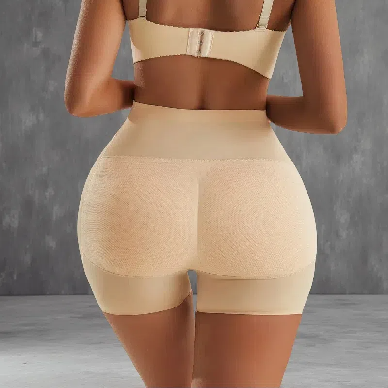 Women's Versatile High-Waisted Body Shaping Compression Pants Apricot