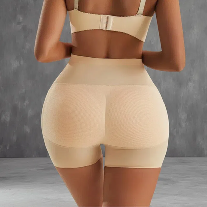 Women's Versatile High-Waisted Body Shaping Compression Pants Apricot