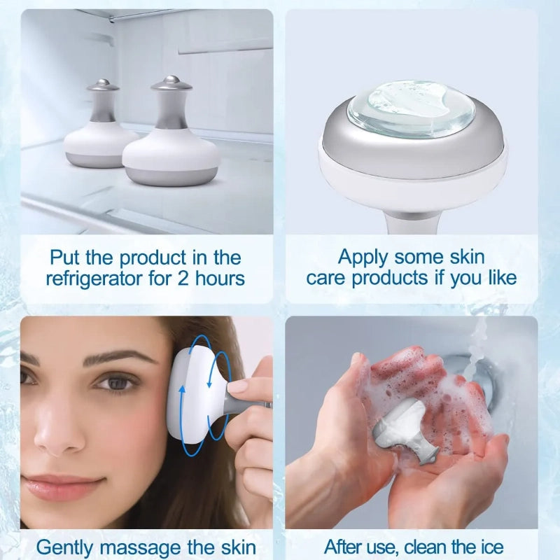 Cold Therapy Ice Cone Beauty Instrument – Home Skin Care Device for Pore Shrinking & Lifting