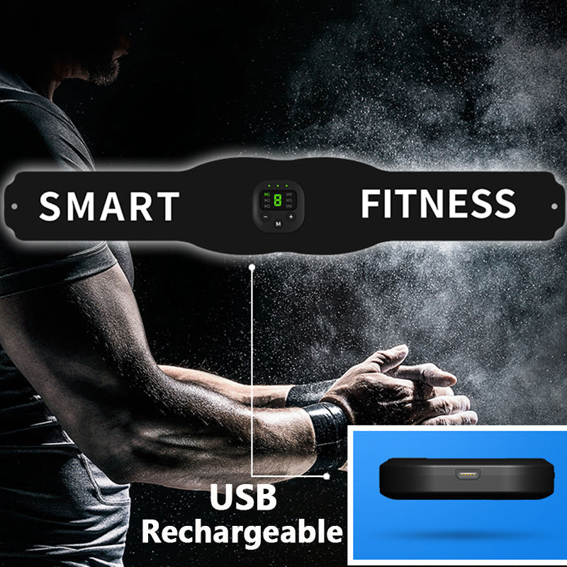 EMS Fitness Belt – Muscle Stimulator with USB Charging & Adjustable Fit