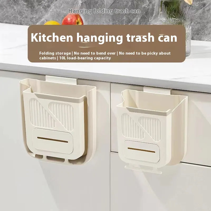 Kitchen Trash Can – Wall-Mounted Foldable Waste Bin for Modern Homes
