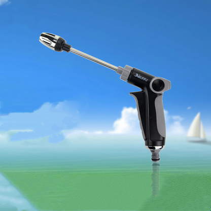 High-Pressure Water Gun with Long Metal Extension – One-Button Control & Multi-Mode Spray