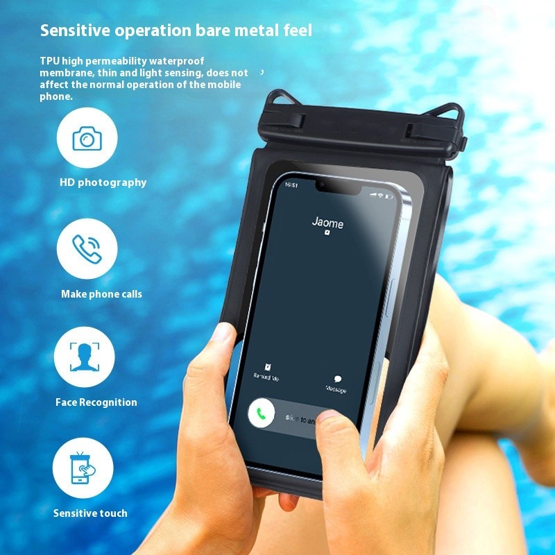 Double Compartment Phone Waterproof Bag – Durable PVC Protective Case for Beach & Swimming