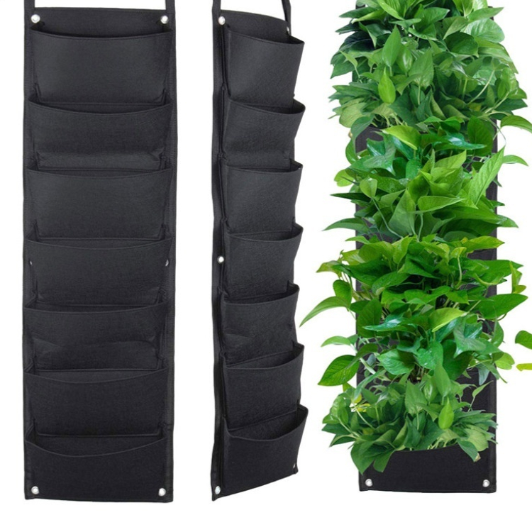 Felt Vertical Wall-Mounted Planting Sack – 3D Root-Control Garden Greening Bag