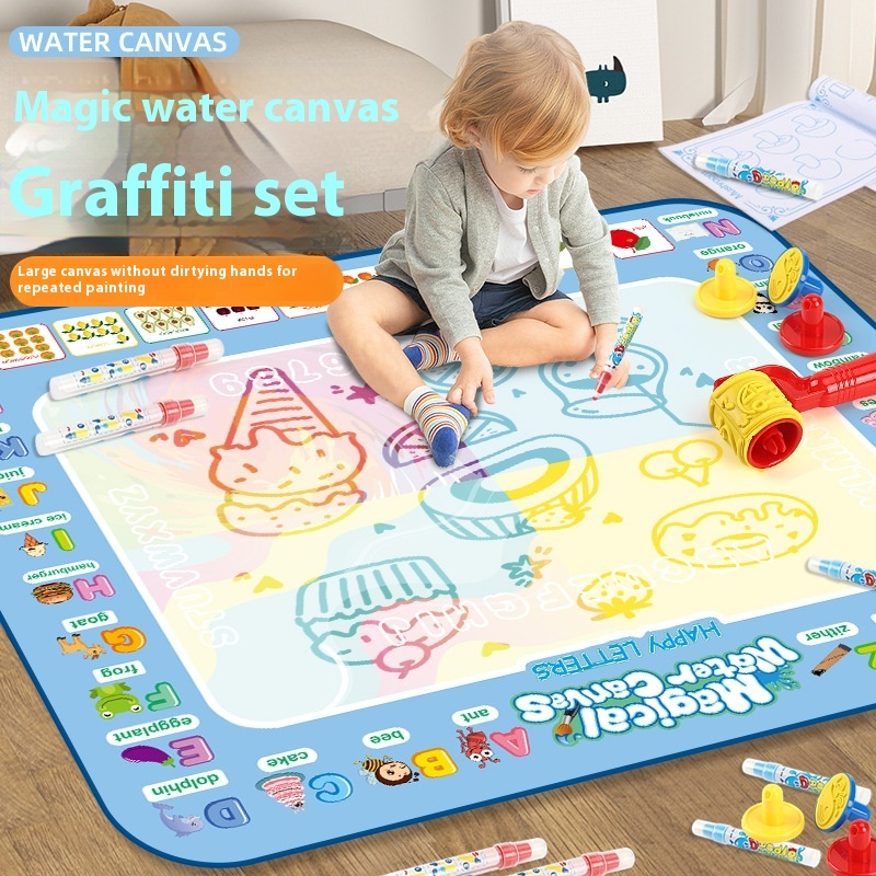 Cloth Toy Clear Water Painting Drawing Board – Magic Color Graffiti Blanket Water Picture Book