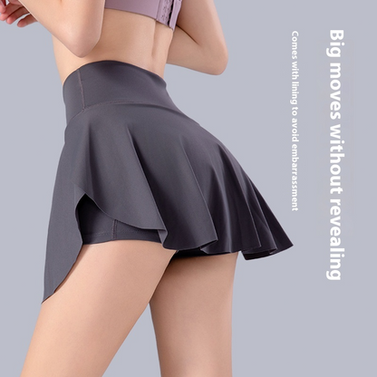 Lined Anti-exposure Tennis Skirt Fitness Sports Skirt