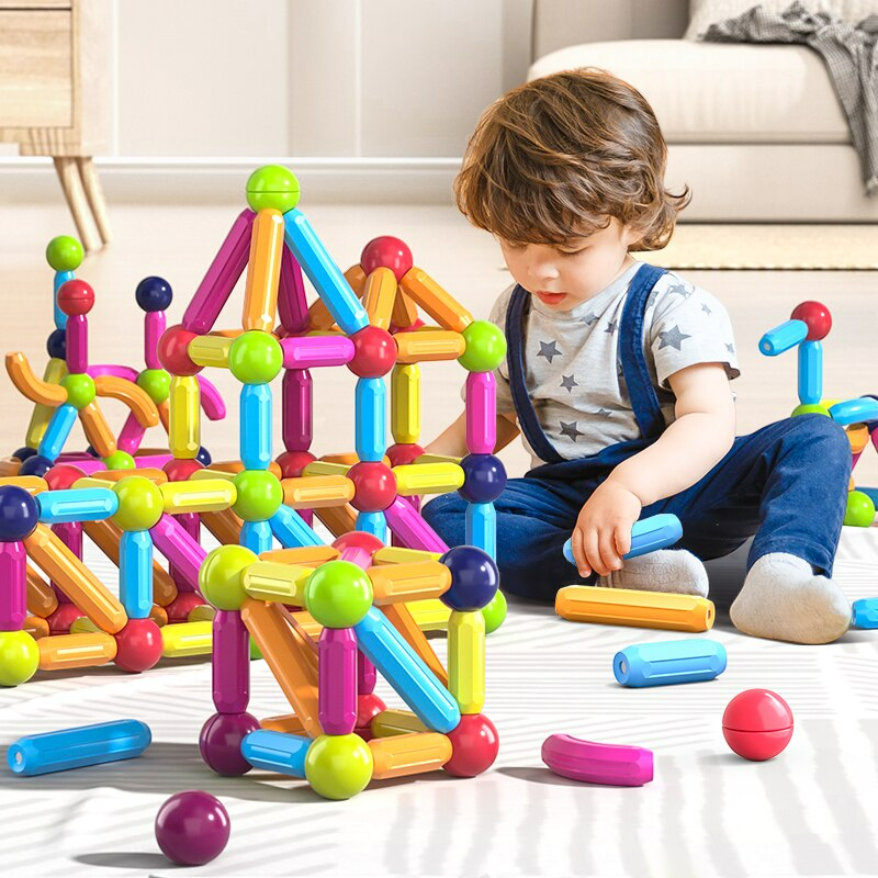 Magnetic Building Blocks Puzzle Set – Creative Educational Toy for Kids