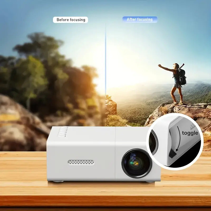 M100 Mini Portable LED Projector – Home Theater, Multiple Plug Standards