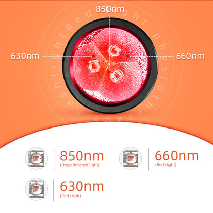 3-Core Red Light Infrared Flashlight – Portable Physiotherapy Lamp with Accessories