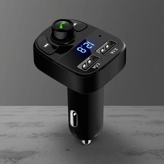 Bluetooth Car Receiver & Transmitter X8 – Multifunctional Wireless Audio Adapter for Cars (Cigarette Lighter Powered)