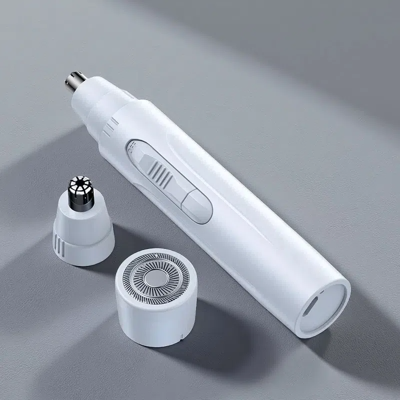 Electric Shaver for Nose Hair – Rechargeable Precision Grooming Tool White USB
