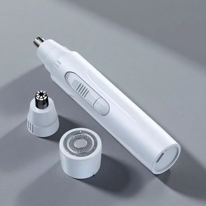 Electric Shaver for Nose Hair – Rechargeable Precision Grooming Tool White USB