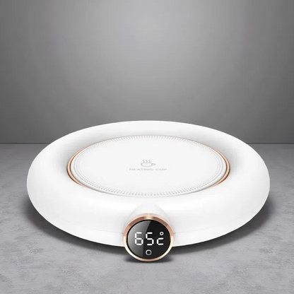 Smart Thermostatic Coffee Warmer – USB Powered Mug Heating Coaster with 3 Temp Settings & Auto Shut-Off White USB