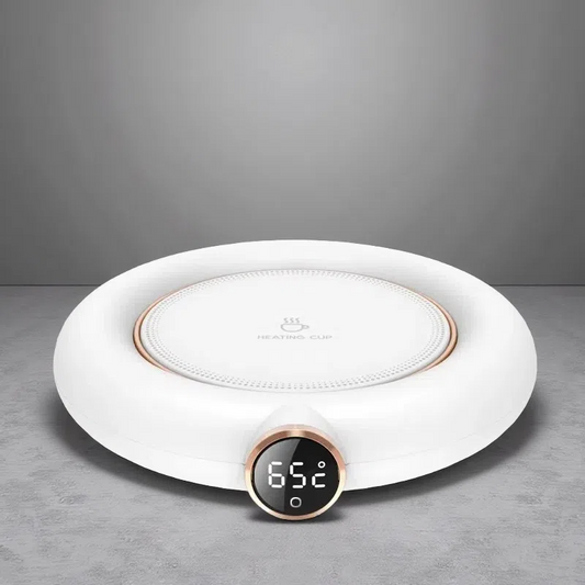 Smart Thermostatic Coffee Warmer – USB Powered Mug Heating Coaster with 3 Temp Settings & Auto Shut-Off White USB