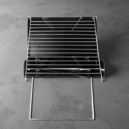 Portable Folding Stainless Steel BBQ Grill – Compact, Lightweight Charcoal Grill for Camping & Picnics