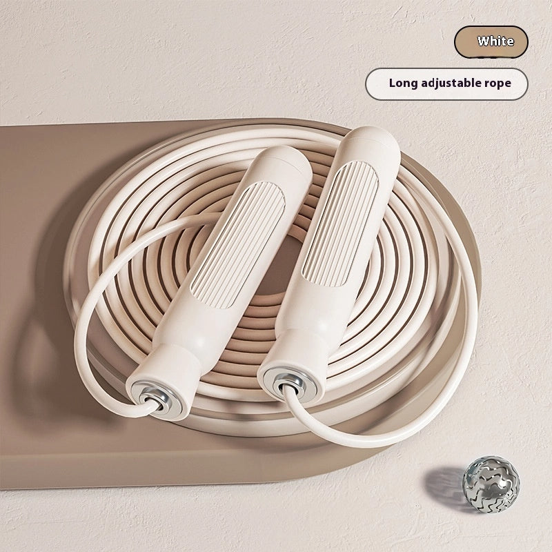 Exam Training Fitness Rope – Adjustable Jump Rope for Cardio & Fat Burning White