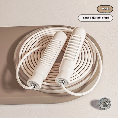 Exam Training Fitness Rope – Adjustable Jump Rope for Cardio & Fat Burning White