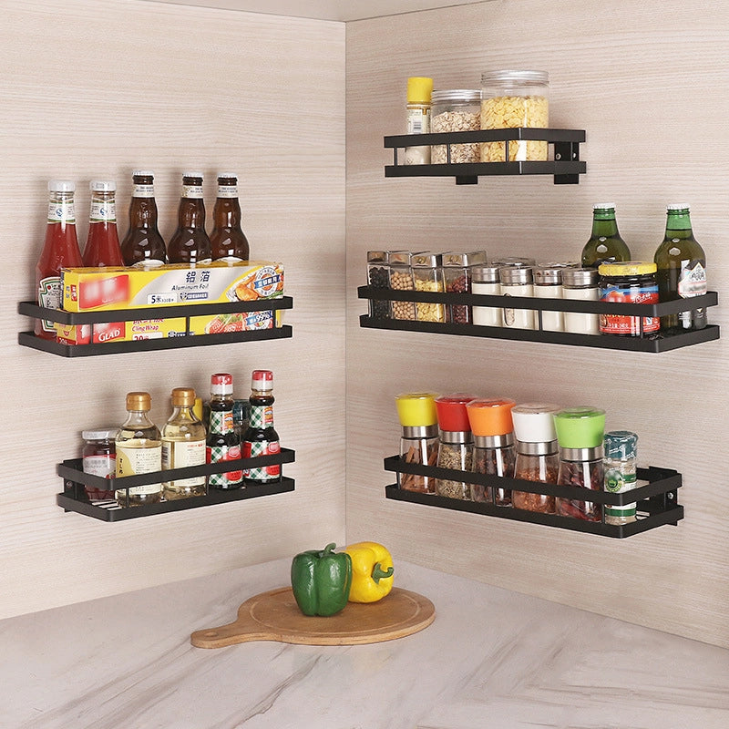 Kitchen Organizer Shelf Wall Holder – Versatile Metal Wall Storage for Kitchen & Pantry