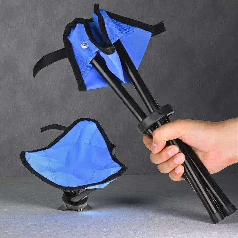 Camping Folding Chair – Heavy-Duty Tripod Stool with Waterproof Oxford Cloth Seat